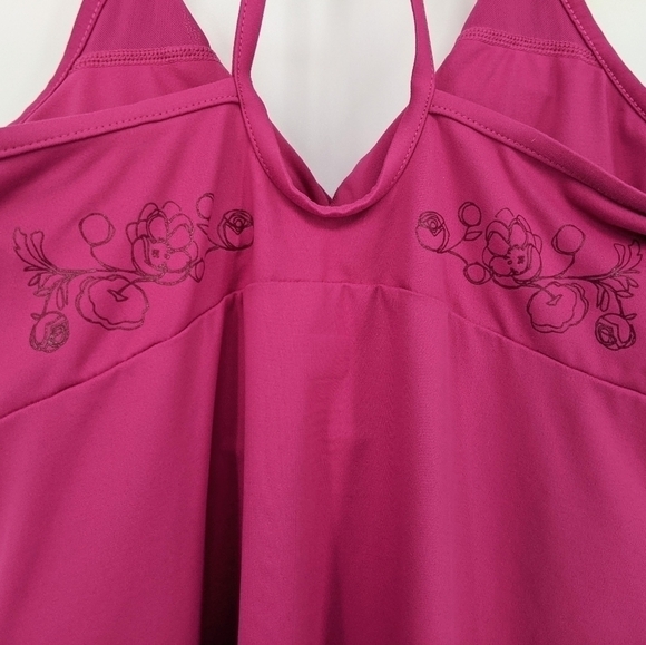 REI Women's Active Strappy Tank Racerback Floral 6 - Picture 7 of 9